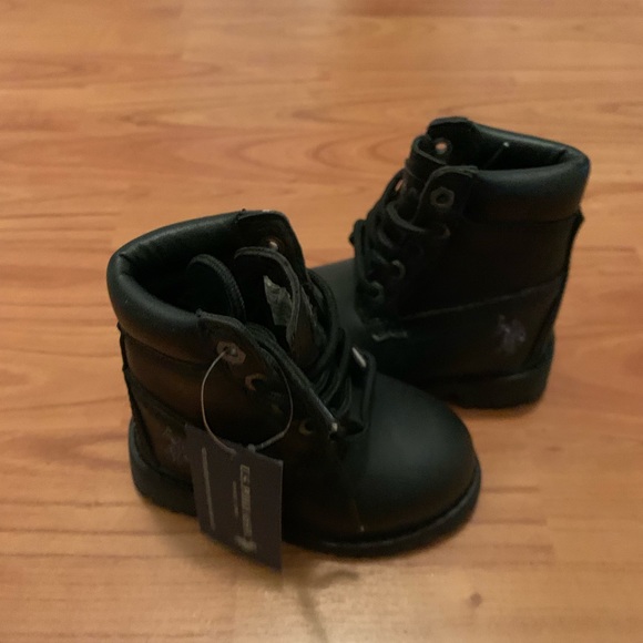 U.S. Polo Assn. Boys Baby Toddler Boots Black Size 4 - Picture 5 of 8